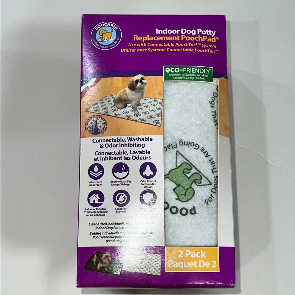Eco-Friendly Indoor Dog Potty Pad - Green and White